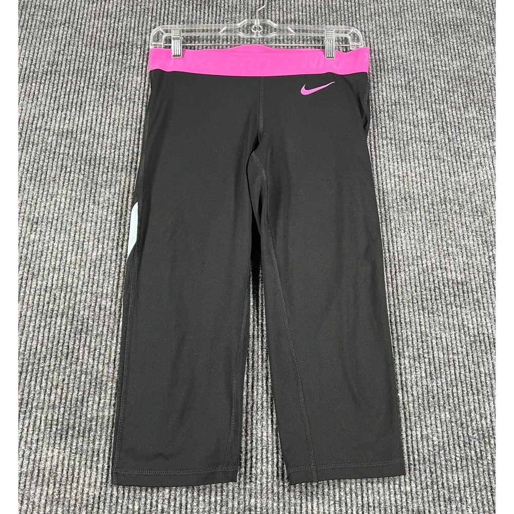 Nike Pro Leggings Womens Medium Black Active Workout Gym Casual Run Lift